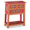 vidaXL Buffet avec tiroirs Bois massif de manguier Peinture rose