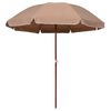 vidaXL Parasol de jardin avec m&acirc;t en acier 240 cm taupe