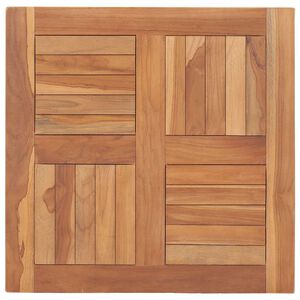 vidaXL Dessus de table Bois de teck solide 60x60x2,5 cm