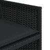 vidaXL Ensemble &agrave; manger de jardin coussins 7pcs Noir R&eacute;sine tress&eacute;e