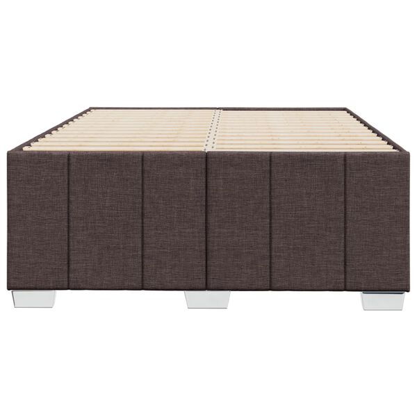 vidaXL Cadre de lit sans matelas marron fonc&eacute; 120x190 cm tissu