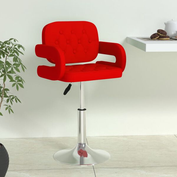 vidaXL Tabouret de bar rouge similicuir