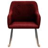 vidaXL Chaise &agrave; bascule Rouge bordeaux Tissu