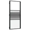 vidaXL Porte intérieure Noir 93 x 201.5 cm Verre trempé et Aluminium