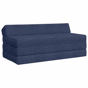 vidaXL Canap&eacute;-lit pliable Bleu 120 x 60 x 49 cm Tissu