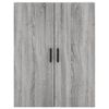 vidaXL Buffet haut Sonoma gris 69,5x34x180 cm Bois d'ing&eacute;nierie