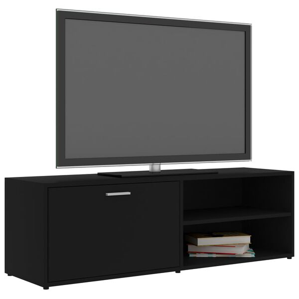 vidaXL Meuble TV Noir 120x34x37 cm Bois d’ingénierie