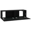 vidaXL Meubles TV muraux 4 pcs Noir 100x30x30 cm