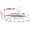 vidaXL Cadre de lit avec tête de lit Naturel 140 x 200 cm Pin massif