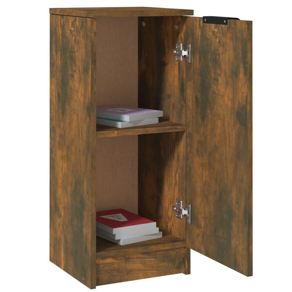 vidaXL Buffets 2 pcs Chêne fumé 30x30x70 cm Bois d'ingénierie