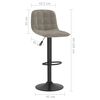 vidaXL Tabourets de bar lot de 2 gris clair velours