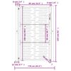 vidaXL Portail de jardin 100x150 cm en acier Corten, design carr&eacute;