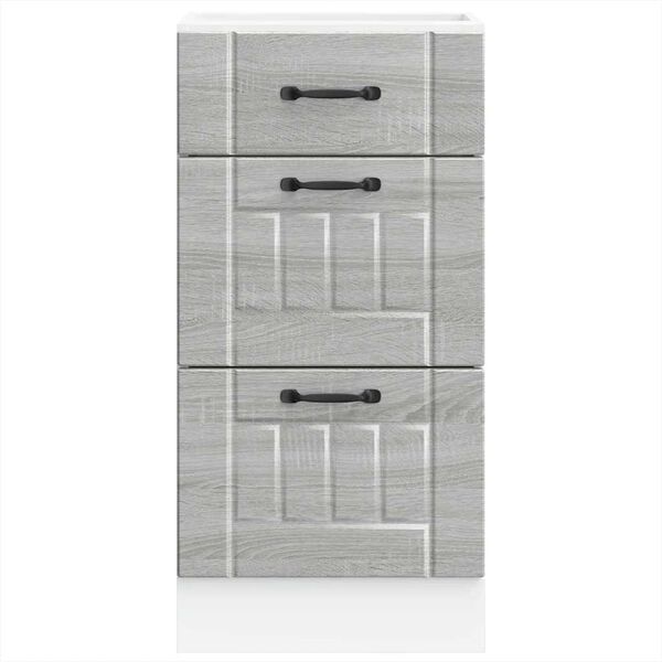 vidaXL Armoire de cuisine Lucca sonoma gris bois ing&eacute;nierie
