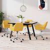 vidaXL Chaises pivotantes &agrave; manger lot de 4 jaune tissu