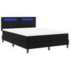 vidaXL Lit &agrave; ressorts avec matelas Noir 140 x 190 cm Simili cuir