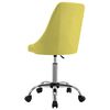 vidaXL Chaises de bureau roulantes lot de 2 Jaune Tissu