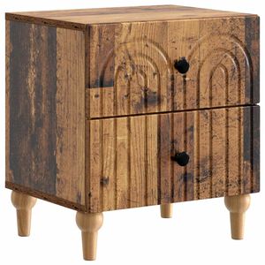 vidaXL Cabinet de chevet avec tiroir Bois ancien 43 x 34,5 x 48 cm