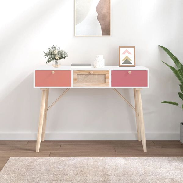 vidaXL Table console avec tiroirs 105x30x75 cm bois d'ing&eacute;nierie