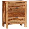 vidaXL Table de chevet avec 2 tiroirs Bois massif