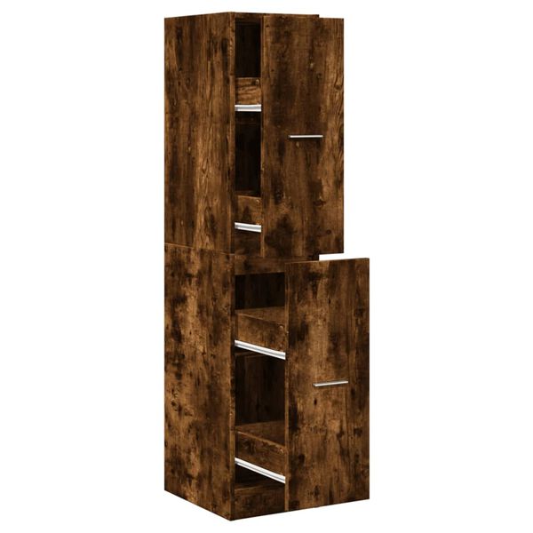 vidaXL Armoire d'apothicaire ch&ecirc;ne fum&eacute; 30x41x144,5 cm bois ing&eacute;nierie