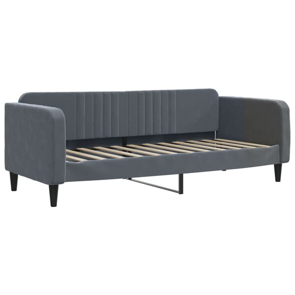 vidaXL Lit de repos gris foncé 80x200 cm velours