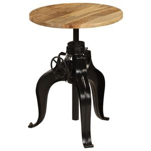 vidaXL Table de bar Bois de manguier massif 60 x (76-110) cm
