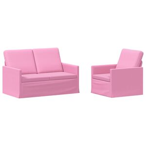 vidaXL Ensemble de Canap&eacute;s 2 pcs Rose Tissu