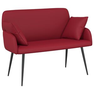 vidaXL Canap&eacute; 2 places avec pieds en m&eacute;tal 2 place Bordeaux
