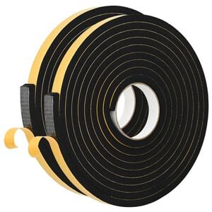vidaXL Ruban adh&eacute;sif en mousse 2 pc Noir 20mm x 5m Mousse CR