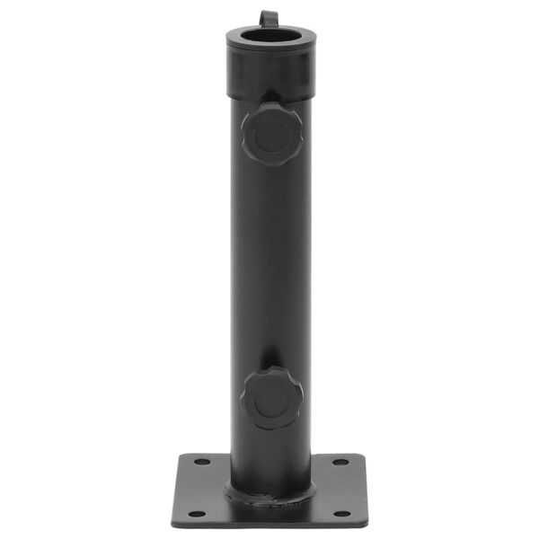 vidaXL Base de parasol pour m&acirc;t &Oslash;38/48 mm noir mat acier