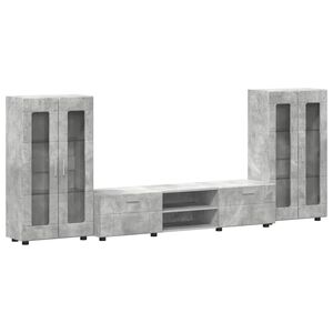 vidaXL Ensemble meuble TV FLORIN 3 pc 150 x 39 x 30 cm Gris b&eacute;ton