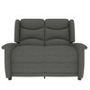 vidaXL Fauteuil de massage inclinable à 2 places gris clair tissu