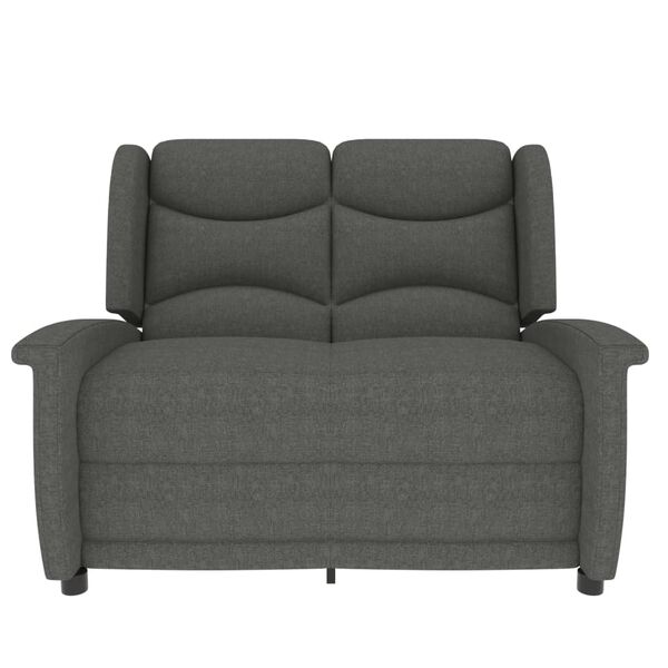 vidaXL Fauteuil de massage inclinable à 2 places gris clair tissu