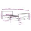 vidaXL Cadre de lit avec 4 tiroirs Bois de pin massif 160x200 cm