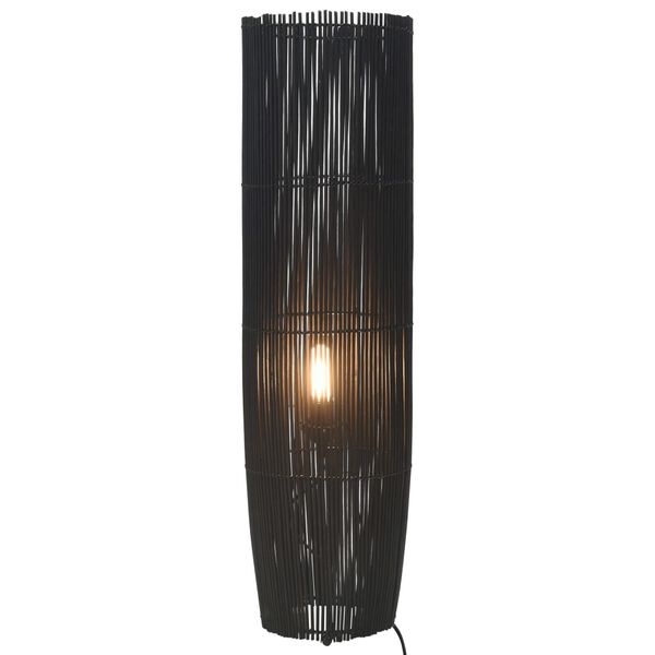 vidaXL Lampadaire sur pied Osier Noir 52 cm E27