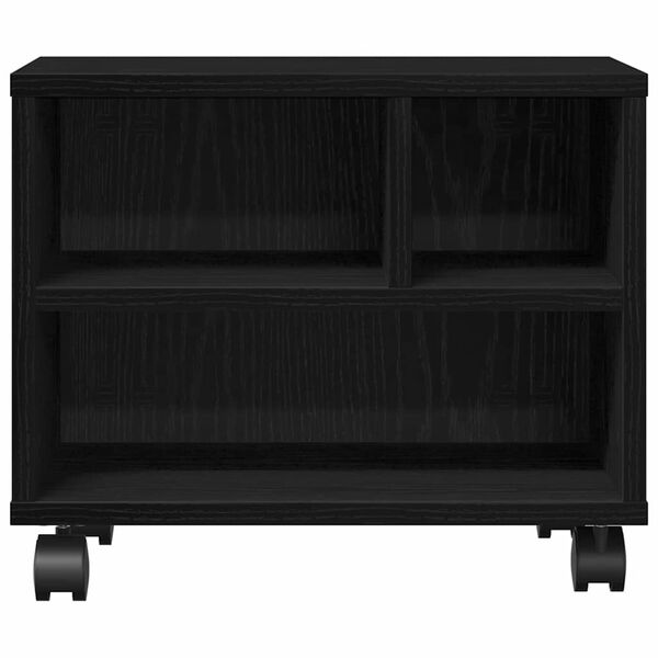 vidaXL Support d'imprimante avec stockage Ch&ecirc;ne noir 41 x 32 x 34,5 cm