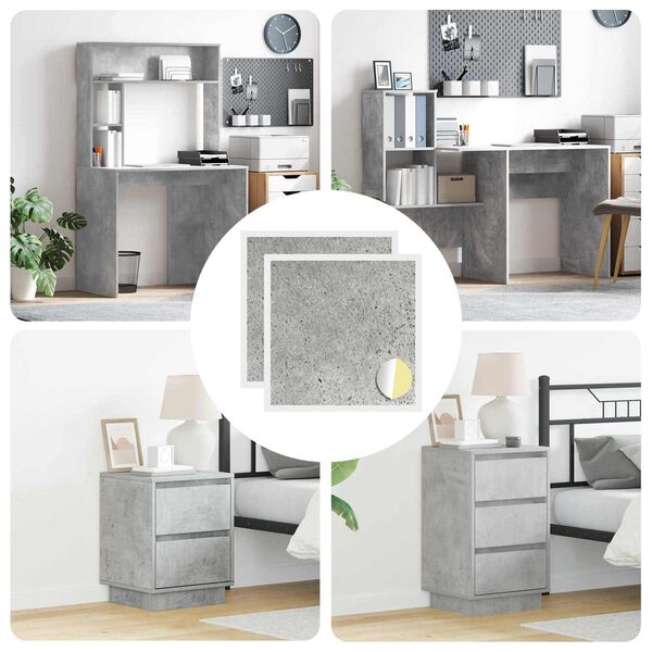 vidaXL Couverture de vis auto-adh&eacute;sive 2 pcs Gris b&eacute;ton &Oslash; 20 x 0,5 mm