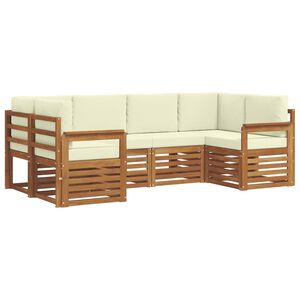 vidaXL Ensemble de canap&eacute;s d'ext&eacute;rieur 6 pc Naturel et Cr&egrave;me
