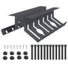 vidaXL Plateau de gestion de c&acirc;bles sous le bureau 2 pc Anthracite