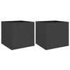 vidaXL Jardini&egrave;res 2 pcs noir 49x47x46 cm acier