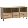 vidaXL Meuble TV Ch&ecirc;ne artisanal 102 x 34,5 x 50 cm Bois d'ing&eacute;nierie