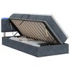 vidaXL Lit de rangement LED avec matelas Gris fonc&eacute; 90 x 190 cm