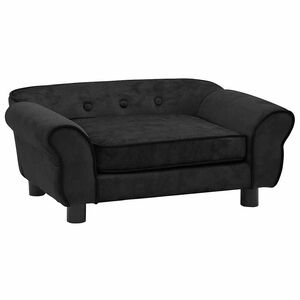 vidaXL Canap&eacute; pour chien Noir 72x45x30 cm Peluche