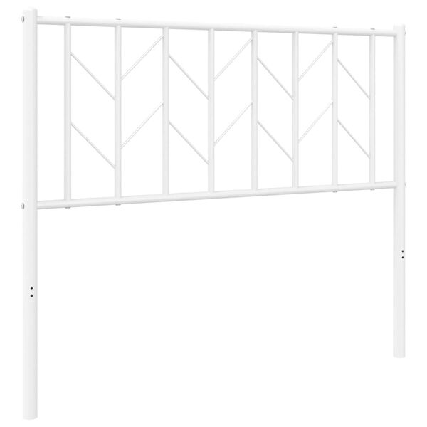 vidaXL T&ecirc;te de lit de remplacement m&eacute;tal blanc 100 cm