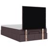 vidaXL Cadre de lit ottoman avec matelas marron fonc&eacute; 120x200 cm tissu