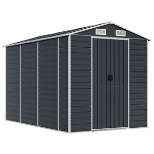 vidaXL Abri de jardin anthracite 191x300x198 cm acier galvanis&eacute;
