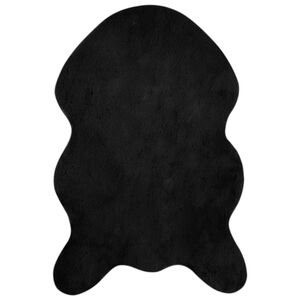 vidaXL Tapis en Fourrure Synth&eacute;tique de Lapin Olite Noir 60 x 90 cm
