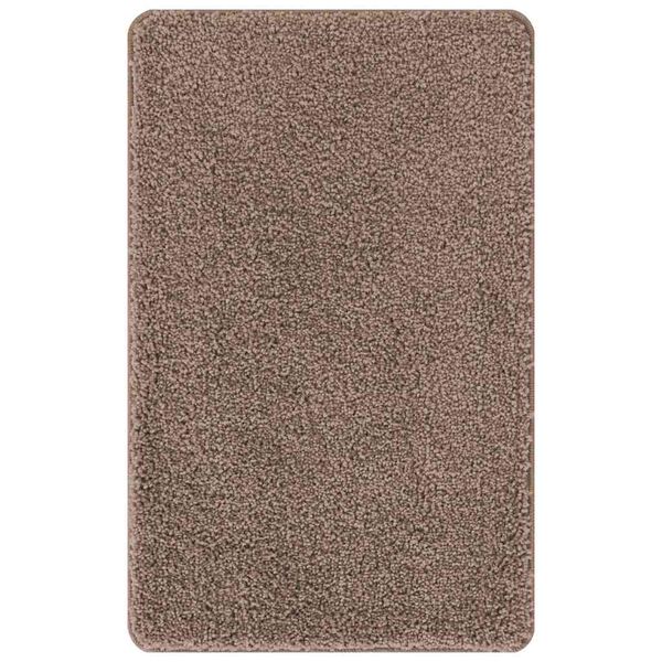 vidaXL Tapis de bain antid&eacute;rapant Marron 50 x 80 cm PP