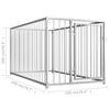vidaXL Chenil d'extérieur pour chiens 100 x 200 x 100 cm