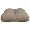 vidaXL Coussin de palette taupe 60x40x12 cm tissu